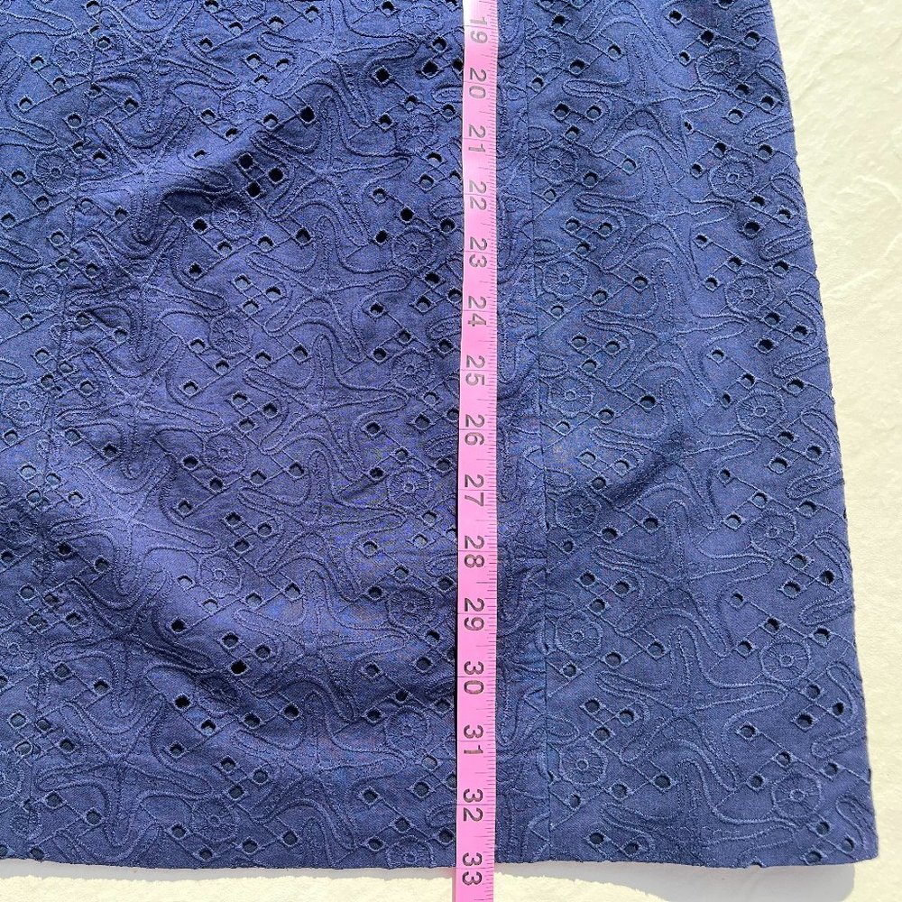 Stunning Lilly Pulitzer Starfish Eyelet True Navy Emery Shift Dress NWT Size 0 - Picture 8 of 10